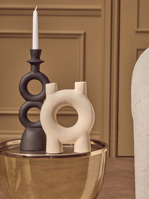 Martini Amber Glass Side Table detail image – Xshowhome furniture