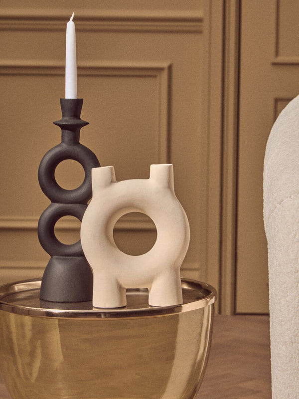 Martini Amber Glass Side Table detail image – Xshowhome furniture