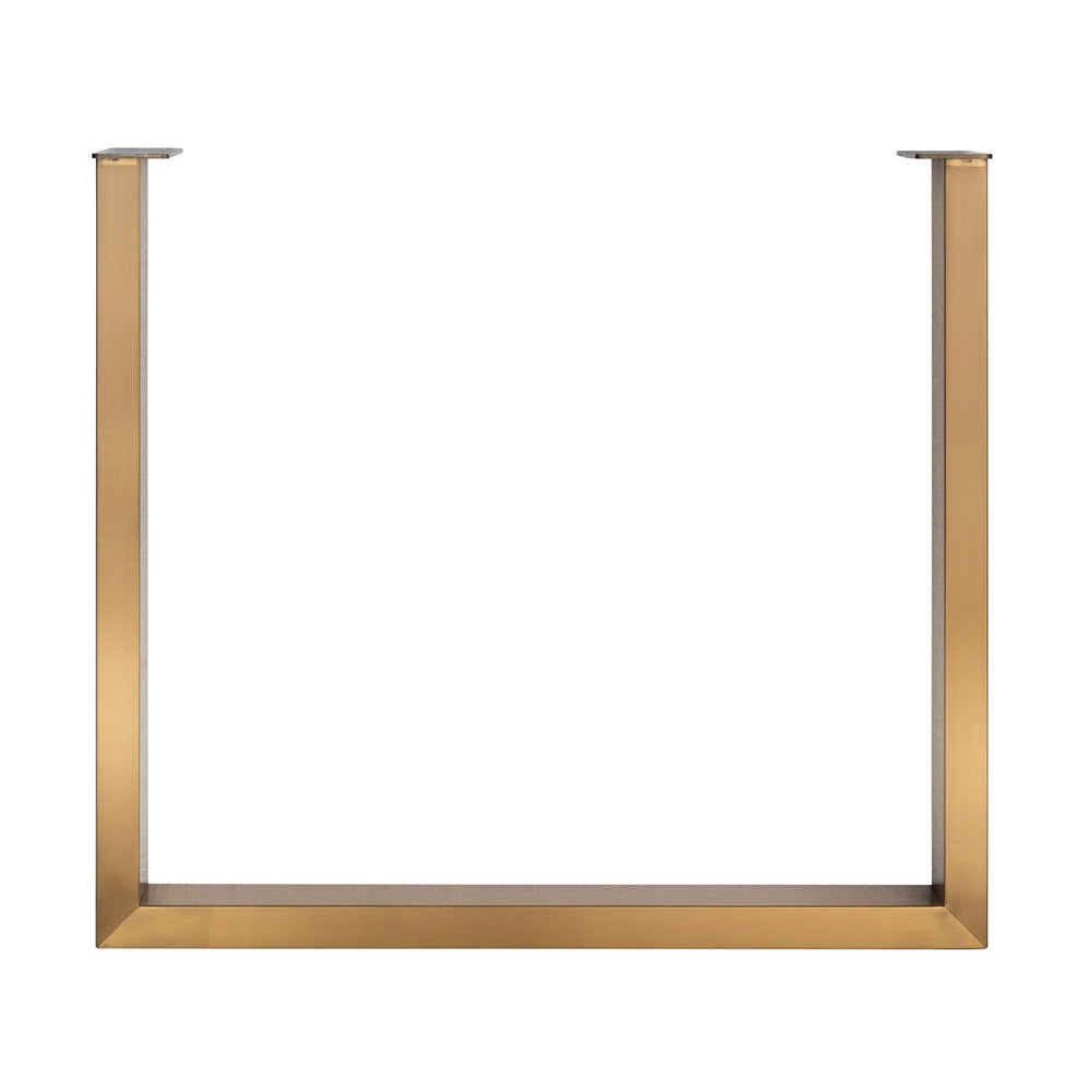 Dining table set U-Leg brushed gold (Brushed Gold)
