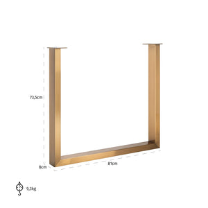 Dining Table Set U – Leg Brushed Gold (brushed Gold) – Richmond Interiors