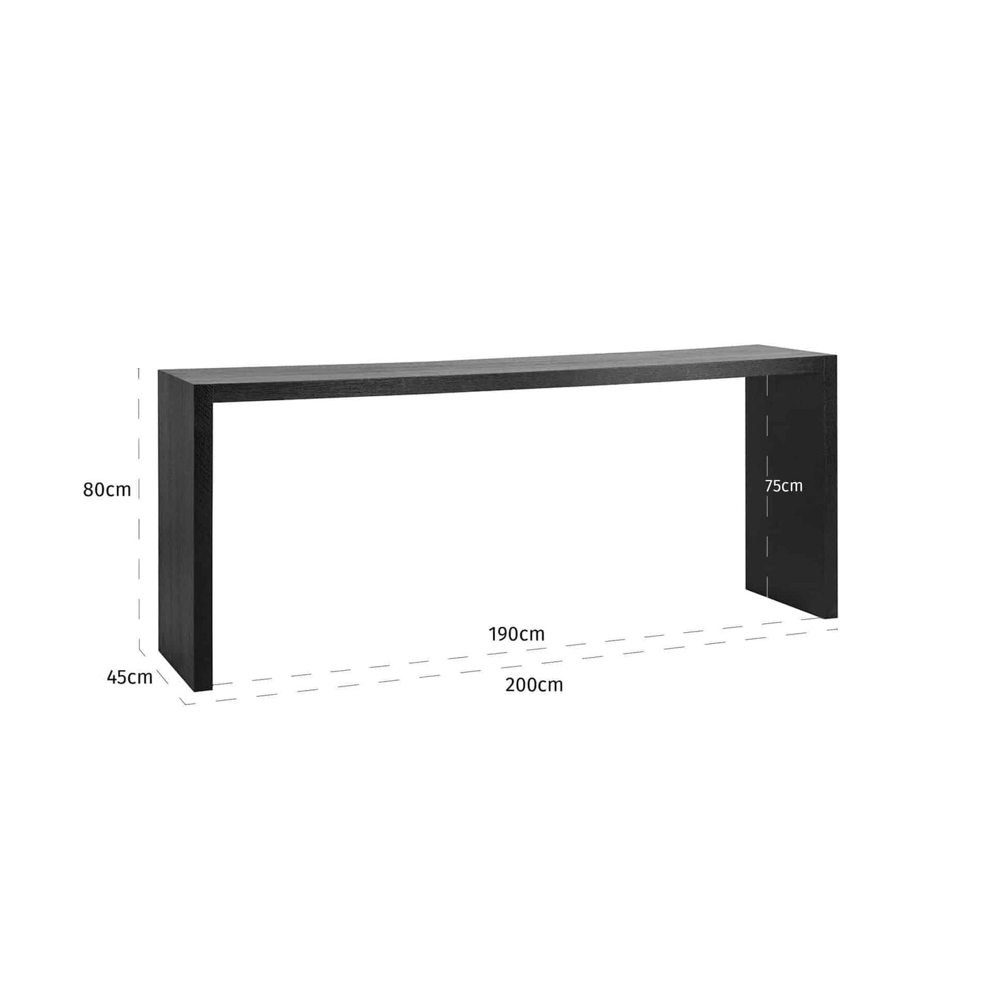 Console Oakura  (Black)- Richmond Interiors