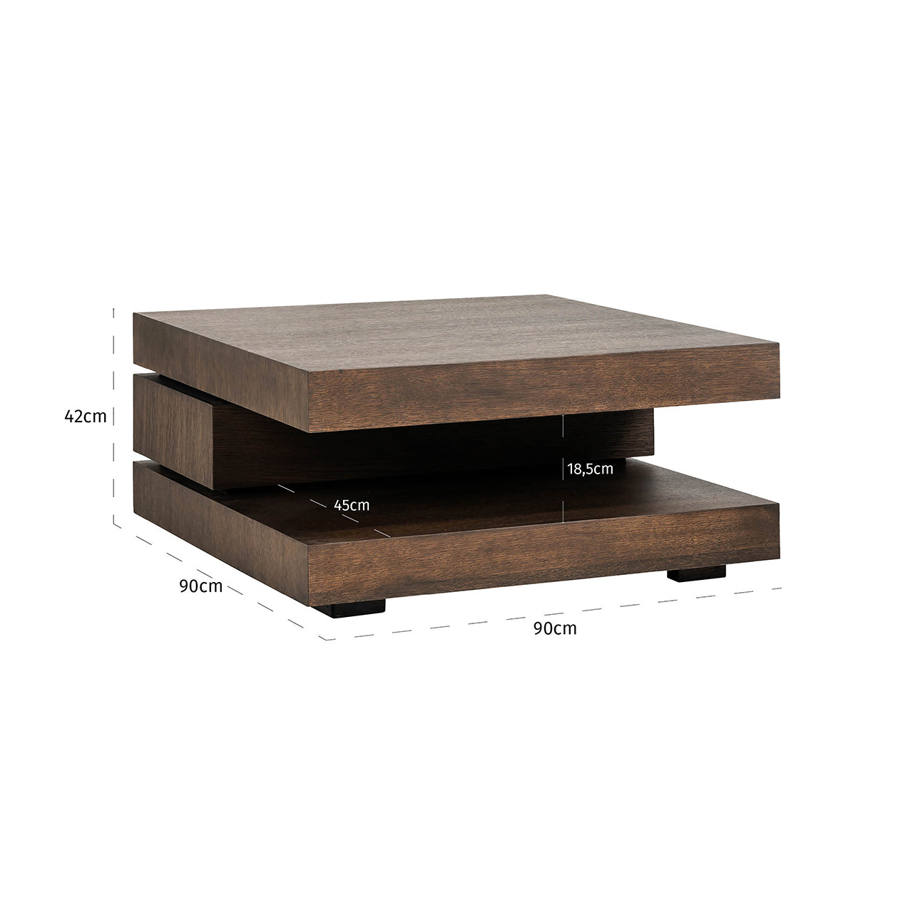 Coffee table Oakura blok C (Brown)- Richmond Interiors