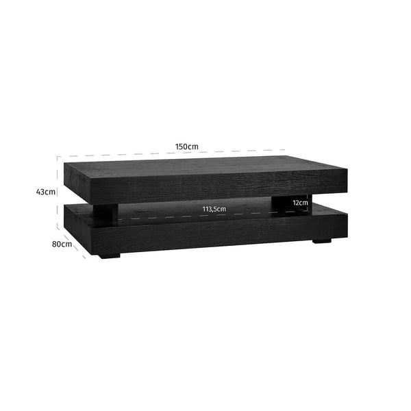 Coffee Table Oakura Blok H (black) – Richmond Interiors