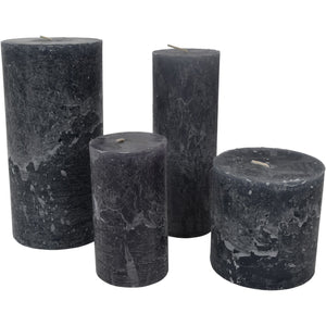 Dark Grey Rustica Pillar Candle 7x12cm by Libra, image 2