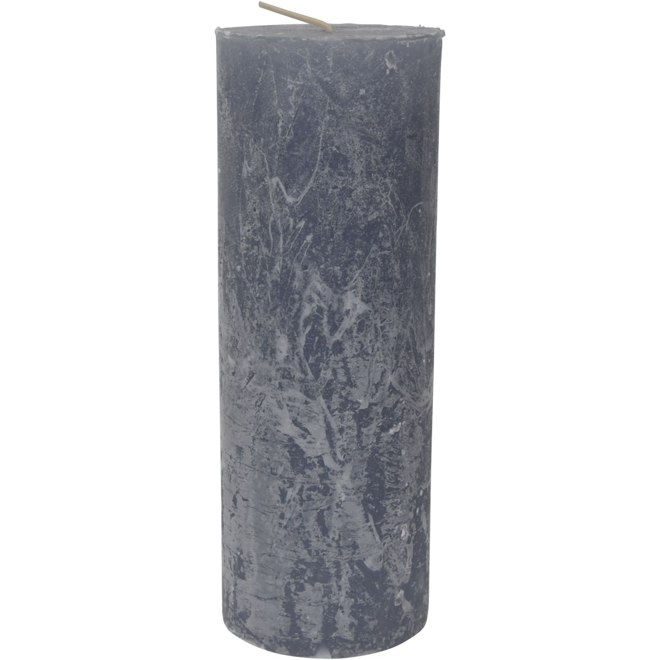 Libra Light Grey Rustica Pillar Candle 7x19cm