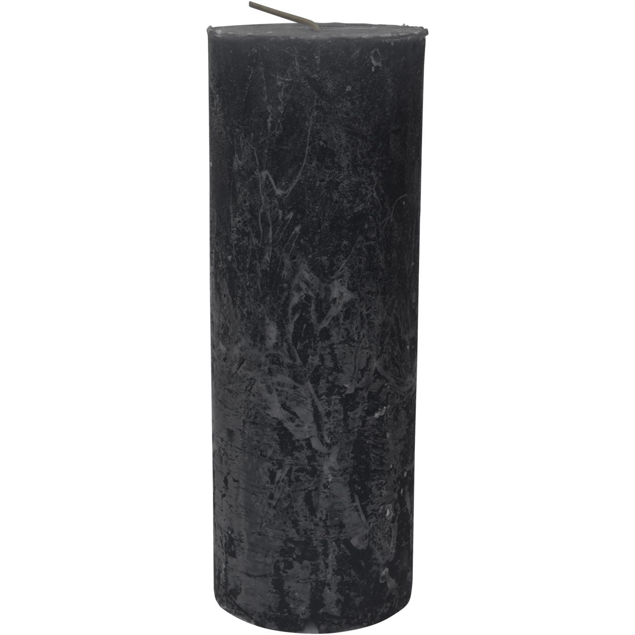 Libra Dark Grey Rustica Pillar Candle 7x19cm