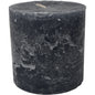 Libra Dark Grey Rustica Pillar Candle 10x10cm