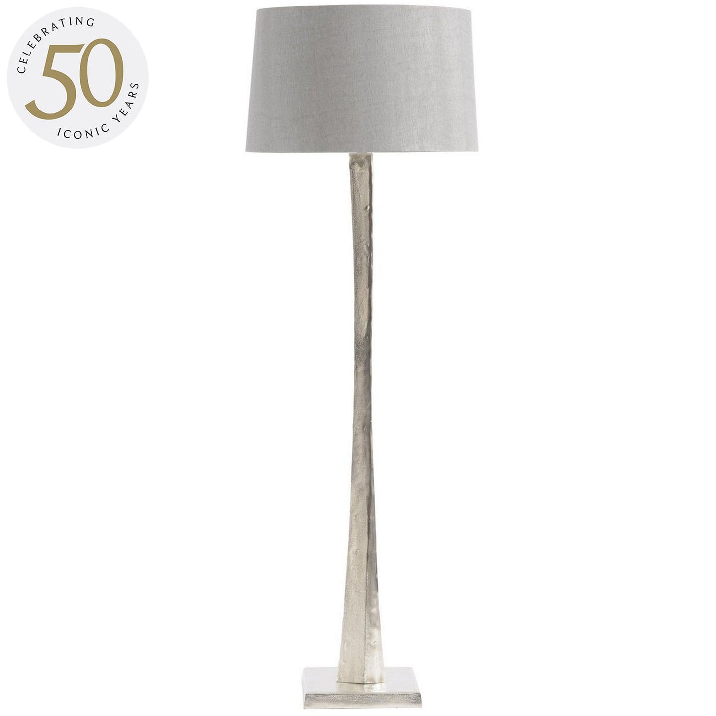 Trinity SAluminium Floor Lamp With Grey Shade E27 40W