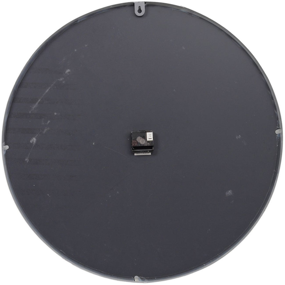 Grey Framed Beaded Mirrored Round Clock by Libra