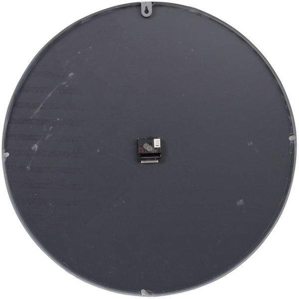 Grey Framed Beaded Mirrored Round Clock by Libra, image 2
