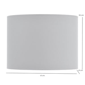 Grey and Silver Lined Drum Lampshade 16 Inch by Libra, image 4