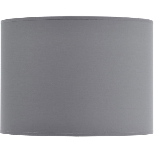 Grey and Silver Lined Drum 16" Lampshade