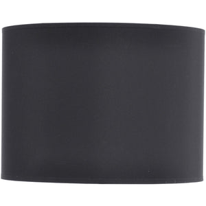 Black and Silver Lined Drum Lampshade 16 Inch by Libra