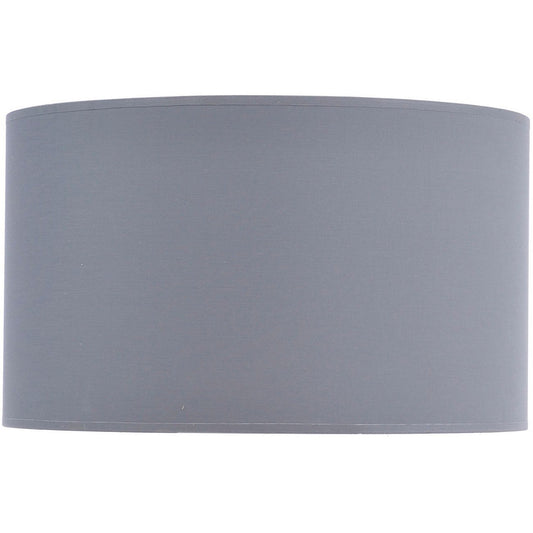 Grey and Silver Lined Drum 20" Lampshade