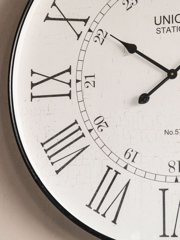 Antique Black Wall Clock by Libra, image 3