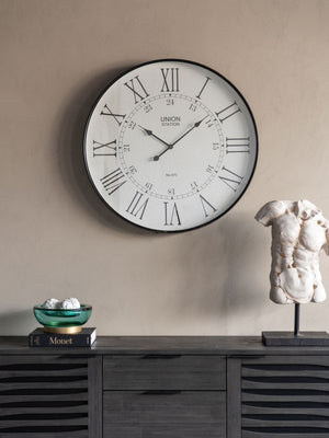 Antique Black Wall Clock by Libra, image 4