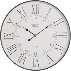 Antique Black Wall Clock by Libra