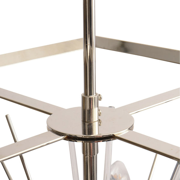Small Silver Starburst Chandelier by Libra, image 2