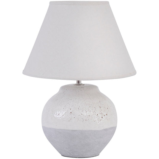 Skyline Antique Crackle Table Lamp and Antiqued Cream slub shade, Small E27 60W