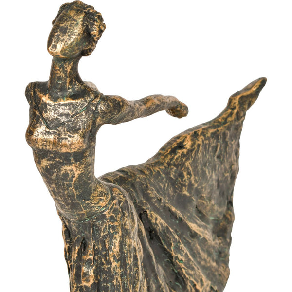 Standing Bronze Resin Lady Dancer Sculpture by Libra, image 3