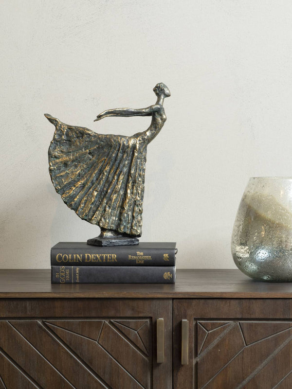 Standing Bronze Resin Lady Dancer Sculpture by Libra, image 5