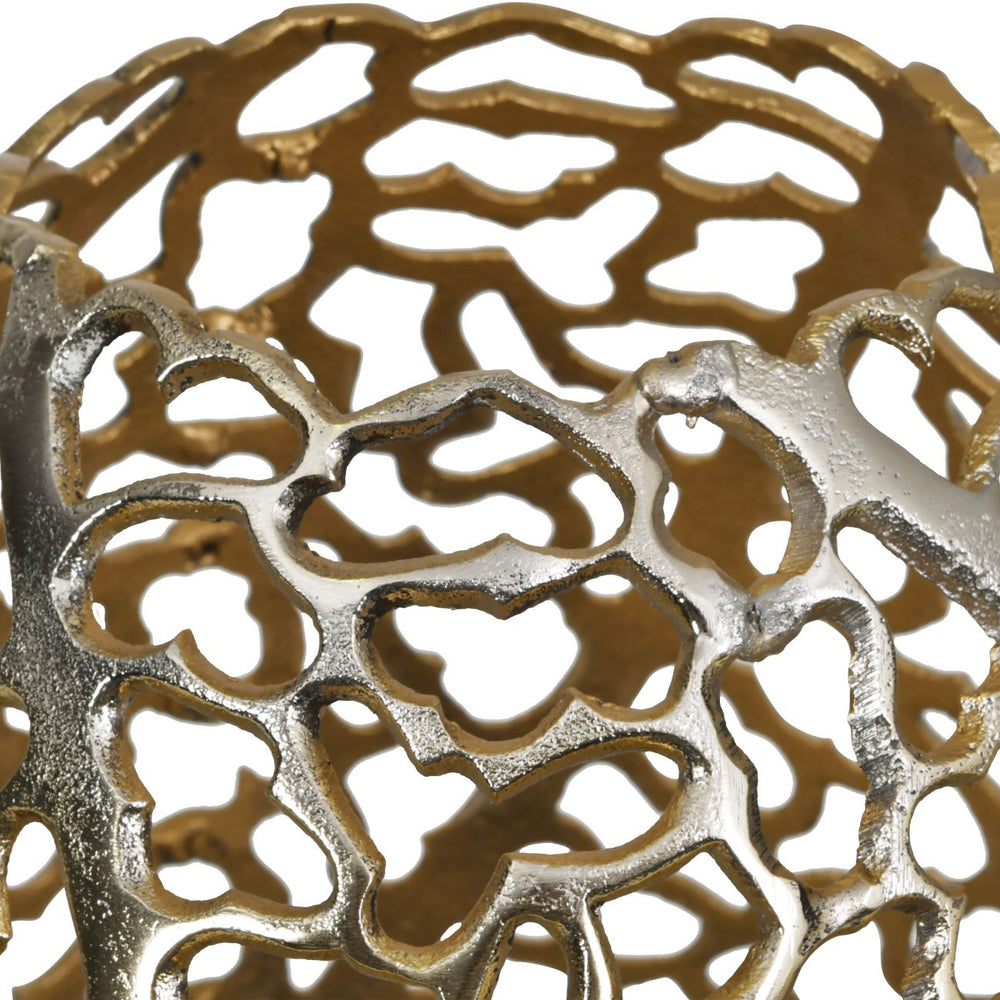 Aussie Gold Coral Aluminium Barrel Vase 26x48cm by Libra