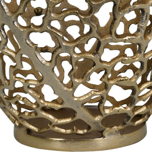 Aussie Gold Coral Aluminium Barrel Vase 26x48cm by Libra, image 3