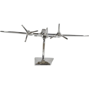 Turboprop Silver Aluminium Aeroplane Sculpture by Libra, image 2