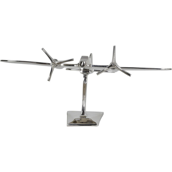 Turboprop Silver Aluminium Aeroplane Sculpture by Libra, image 2