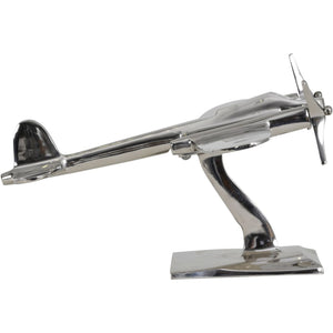 Turboprop Silver Aluminium Aeroplane Sculpture by Libra, image 3