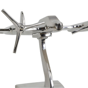 Turboprop Silver Aluminium Aeroplane Sculpture by Libra, image 4