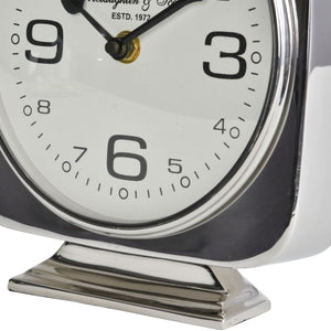 Vickery Silver Nickel Square Mantel Clock on Stand by Libra, image 5