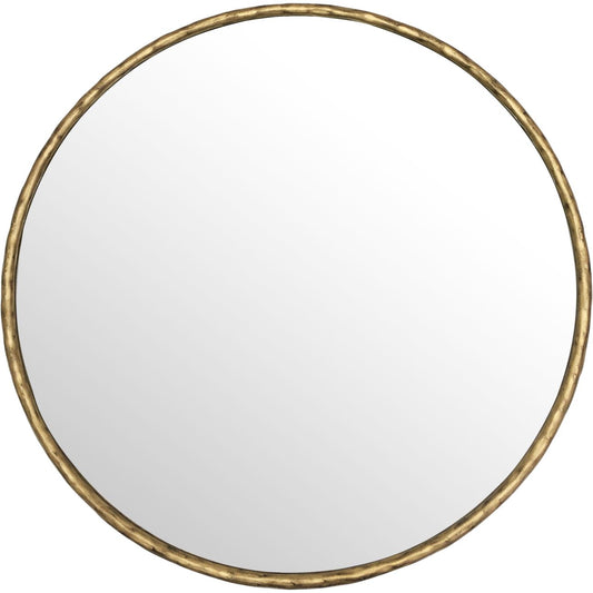 Patterdale Round Mirror Aged Champagne Finish 90cm diameter