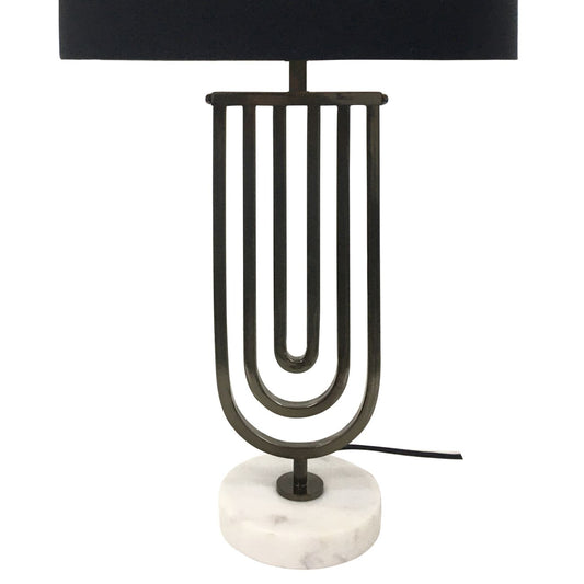 Enigma Lamp In Met Blk Nick (Base Only) - E27 60W 16" Shade