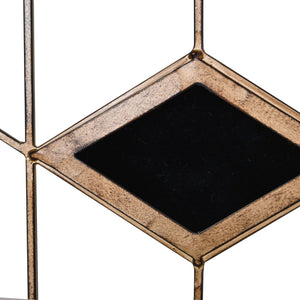 Honeycomb Mirror Set of 4 Aged Champagne Finish by Libra, image 4