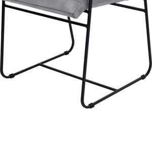 Belton Metal Framed Dining Chair with Arms in Concrete Leather by Libra, image 5