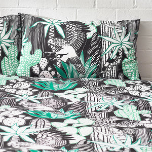 Arizona Double Duvet Set White/Black - Riva
