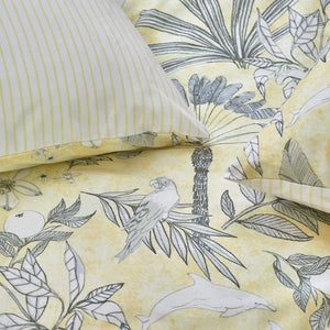 Colony Palm Single Duvet Set Yellow - Riva