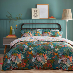 Forage Single Duvet Set Teal - Riva