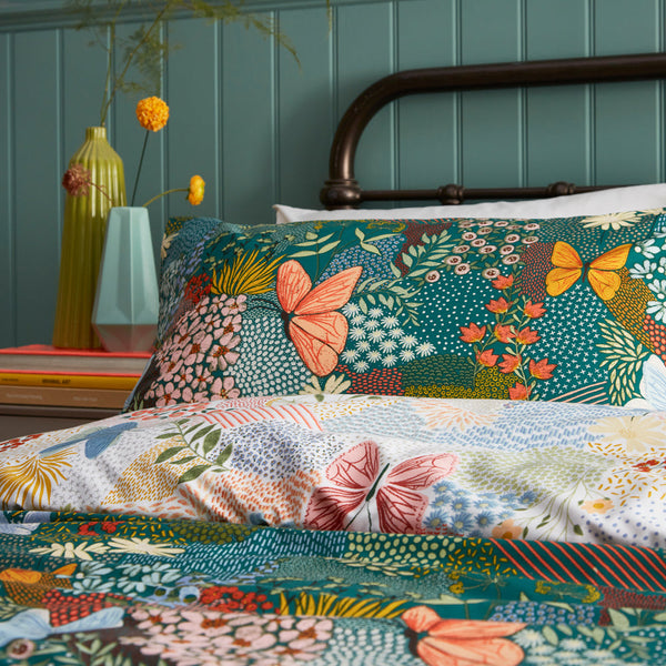 Forage Double Duvet Set Teal - Riva