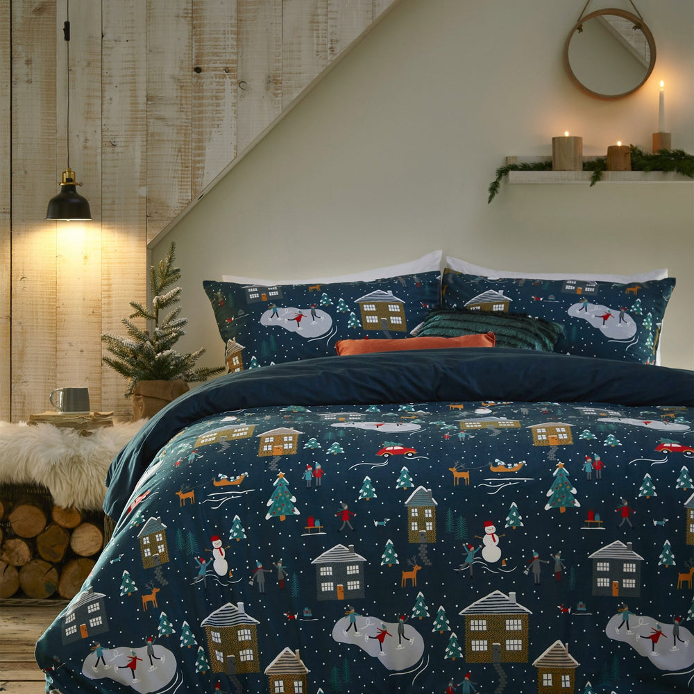 703winter Pines Sb Duvet Set Pine Navy - Canwell Interiors Limited - Riva