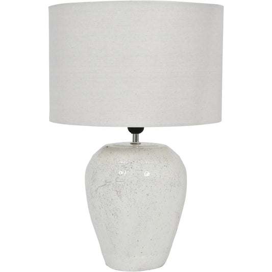 Speckle Terracotta Glazed Table Lamp With Shade - E27 60W