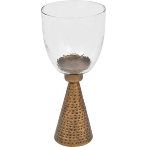 Sandbanks Small Hurricane in Hammered Iron and Glass 36cm by Libra, image 2