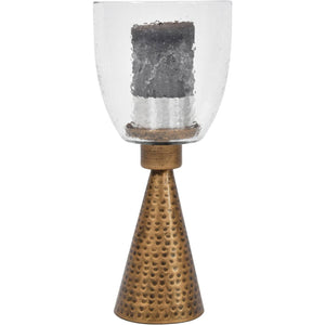 Sandbanks Small Hurricane in Hammered Iron and Glass 36cm by Libra, image 3