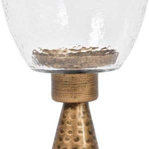 Sandbanks Small Hurricane in Hammered Iron and Glass 36cm by Libra, image 4