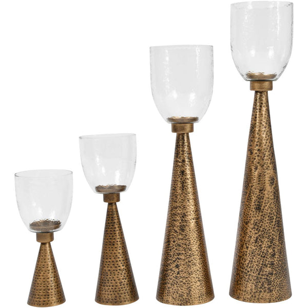Sandbanks Small Hurricane in Hammered Iron and Glass 36cm by Libra, image 8