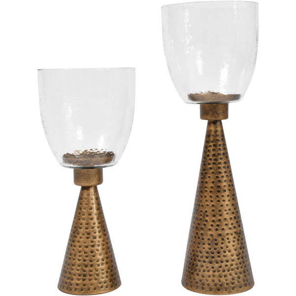 Sandbanks Small Hurricane in Hammered Iron and Glass 36cm by Libra, image 9