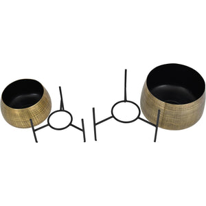 Clyde Tabletop Brass Set of 2 Planters by Libra, image 3