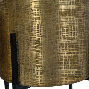 Clyde Floor Standing Brass Set of 2 Planters by Libra, image 4