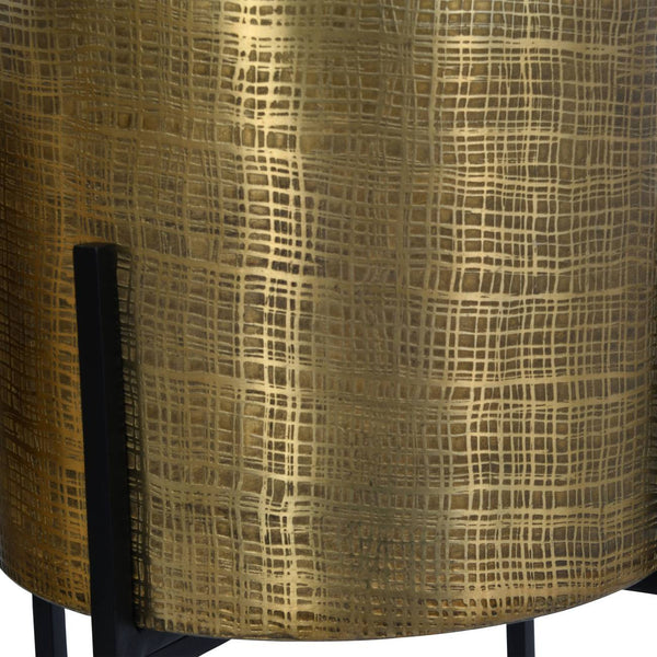 Clyde Floor Standing Brass Set of 2 Planters by Libra, image 4